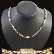 custom solid necklace with custom diamond lock