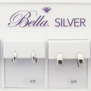 bella sliver hoops