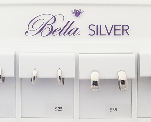 bella sliver hoops