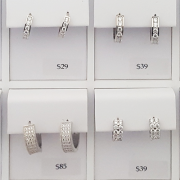 bella sliver hoops