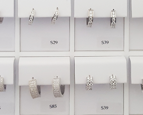 bella sliver hoops