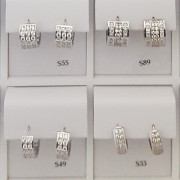 bella sliver hoops