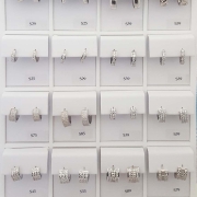 bella sliver hoops