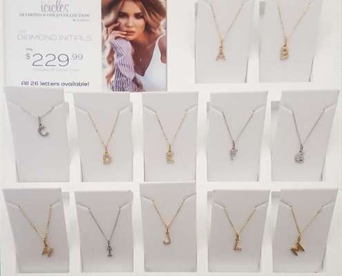 icicle initial pendant necklace