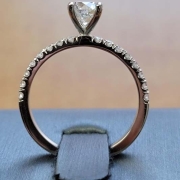 custom diamond ring with diamond studded band