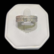 custom engagement-wedding-ring combo