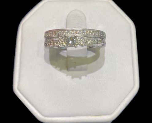 custom engagement-wedding-ring combo