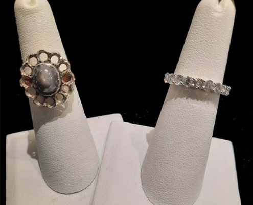 repurposed diamonds into a new setting