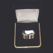 mans custom gold ring with onyx and diamonds