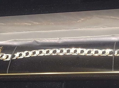 mans custom solid gold chain bracelet