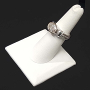 ladies custom diamond ring with a 2.80ct oval diamond and .20cts of accent diamonds