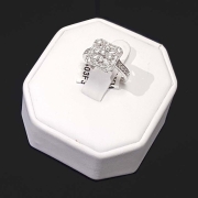 27 diamonds totaling .50ct set in 14kt white gold