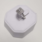 27 diamonds totaling .50ct set in 14kt white gold
