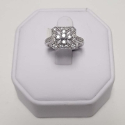 27 diamonds totaling .50ct set in 14kt white gold