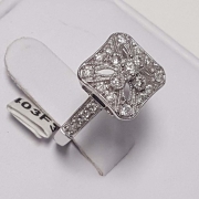 27 diamonds totaling .50ct set in 14kt white gold