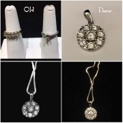 custom pendant using re-purposed diamonds from old jewellery jewelry