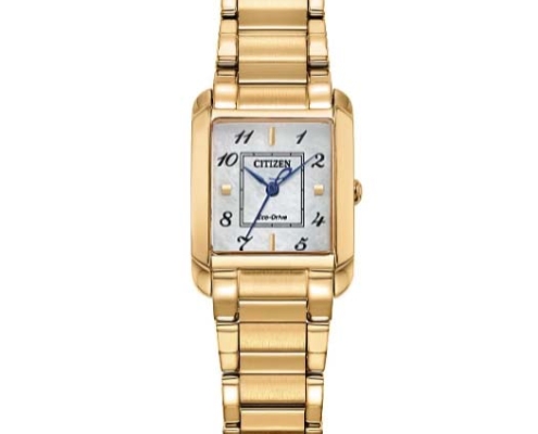 ladys citizen eco drive gold coloured watch