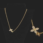 sterling silver and gold plated with Cubic Zirconia
