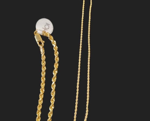 4mm Italian rope chain 10kt yellow gold
