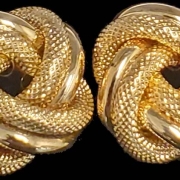gold 14k love knot earrings