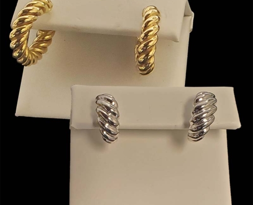 10k yellow or white gold versatile earrings